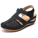 Sandales Compensées en Similicuir pour Femme – Confort Quotidien & Style Moderne