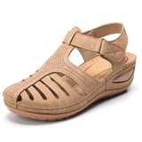 Sandales Compensées en Similicuir pour Femme – Confort Quotidien & Style Moderne