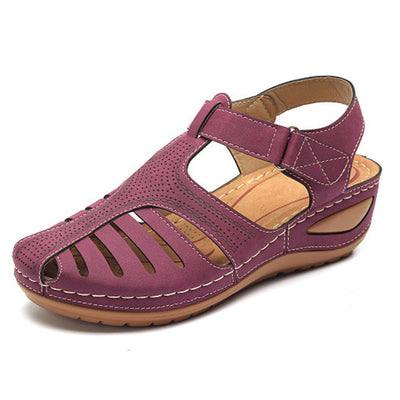 Sandales Compensées en Similicuir pour Femme – Confort Quotidien & Style Moderne