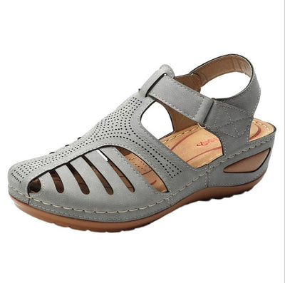 Sandales Compensées en Similicuir pour Femme – Confort Quotidien & Style Moderne