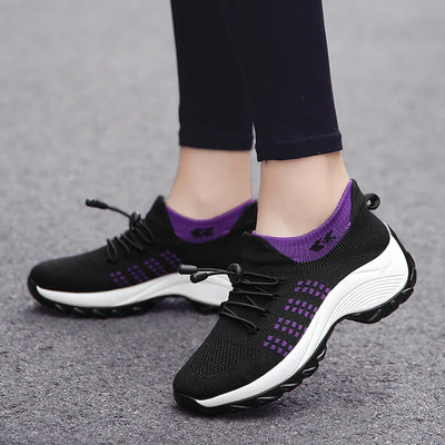 Baskets orthopédiques running femme – chaussures de sport confortables avec soutien de voûte plantaire, idéales pour course à pied et marche

