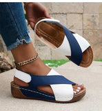 Sandales Compensées Confort Bi-Couleur - Thalia