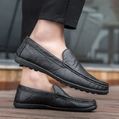 Mocassins orthopédiques en similicuir pour homme, confort et élégance