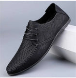 Chaussures Homme en Similicuir Noir – Confort Quotidien & Élégance Classique