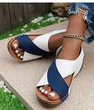 Sandales Compensées Confort Bi-Couleur - Thalia