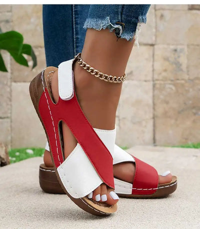 Sandales Compensées Confort Bi-Couleur - Thalia