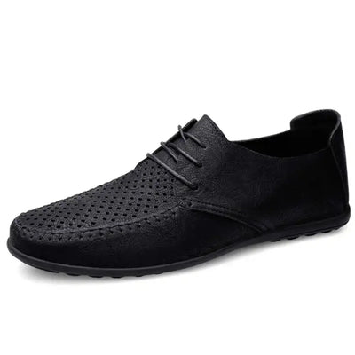 Chaussures Homme en Similicuir Noir – Confort Quotidien & Élégance Classique