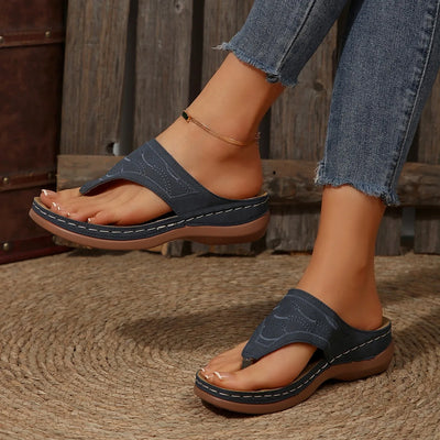 Tongs à Semelles Compensées Femme – Chaussures Ouvertes