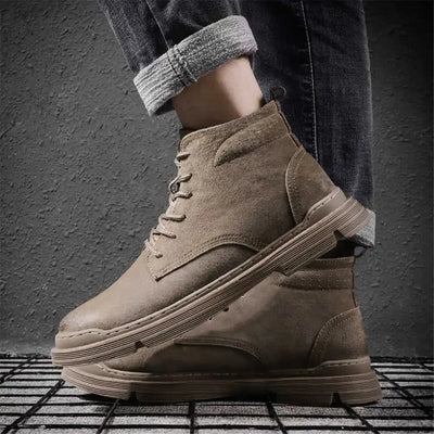 Chaussures Montantes Homme en Suédine avec Semelle Antidérapante