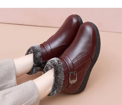 Bottines Femme en Similicuir – Confort Quotidien & Style Élégant