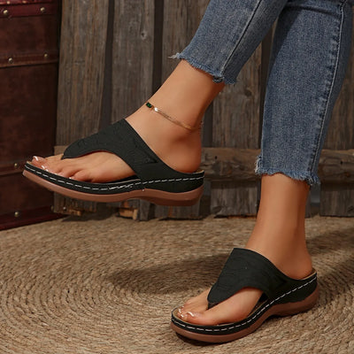 Tongs à Semelles Compensées Femme – Chaussures Ouvertes