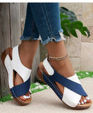 Sandales Compensées Confort Bi-Couleur - Thalia