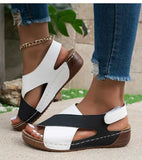 Sandales Compensées Confort Bi-Couleur - Thalia