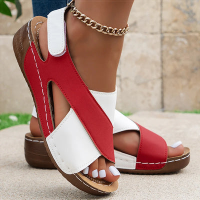 Sandales Compensées Confort Bi-Couleur - Thalia