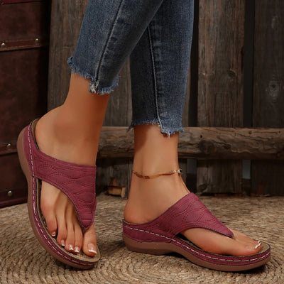Tongs à Semelles Compensées Femme – Chaussures Ouvertes