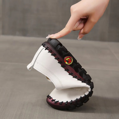 Chaussures orthopédiques en similicuir pour femme, élégantes et confortables