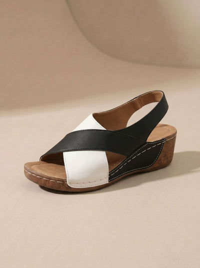 Sandales Compensées Confort Bi-Couleur - Thalia