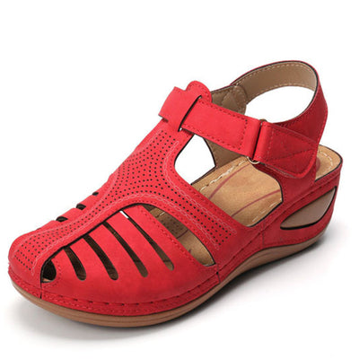 Sandales Compensées en Similicuir pour Femme – Confort Quotidien & Style Moderne