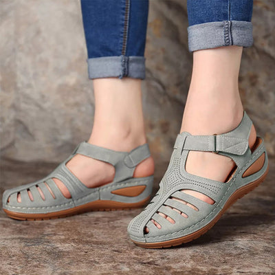 Sandales Compensées en Similicuir pour Femme – Confort Quotidien & Style Moderne