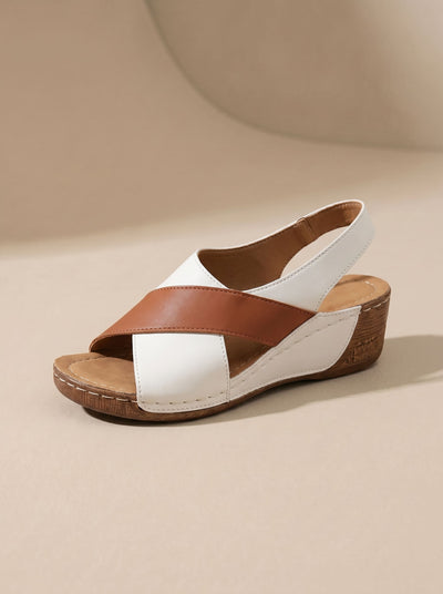 Sandales Compensées Confort Bi-Couleur - Thalia
