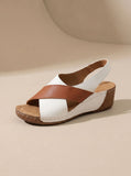 Sandales Compensées Confort Bi-Couleur - Thalia